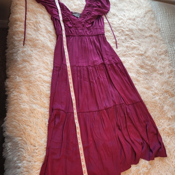 Anthropologie Deep Red Midi Dress - Picture 8 of 12
